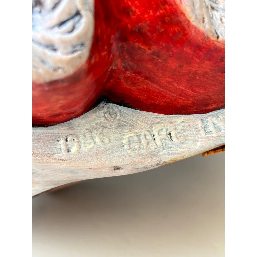 Vintage 1986 Ceramic Santa Claus Figurine Christmas Decor Old World Hand Paint